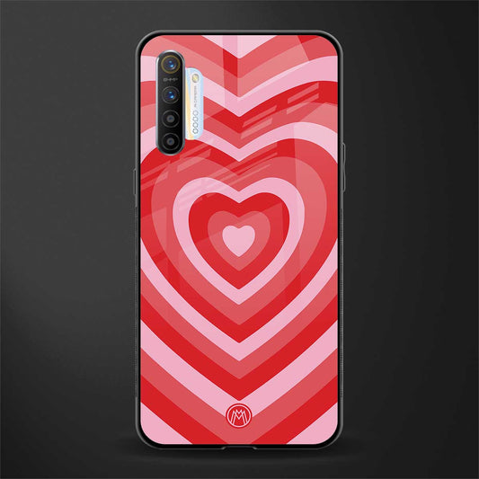 y2k red hearts aesthetic glass case for realme x2 image
