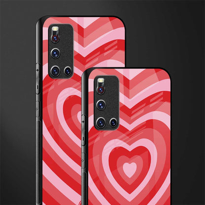 y2k red hearts aesthetic glass case for vivo v19 image-2