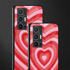 y2k red hearts aesthetic glass case for vivo x70 pro plus image-2