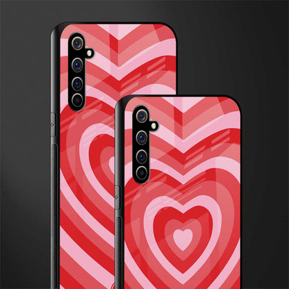 y2k red hearts aesthetic glass case for realme x50 pro image-2