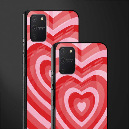 y2k red hearts aesthetic glass case for samsung galaxy a91 image-2