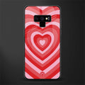y2k red hearts aesthetic glass case for samsung galaxy note 9 image