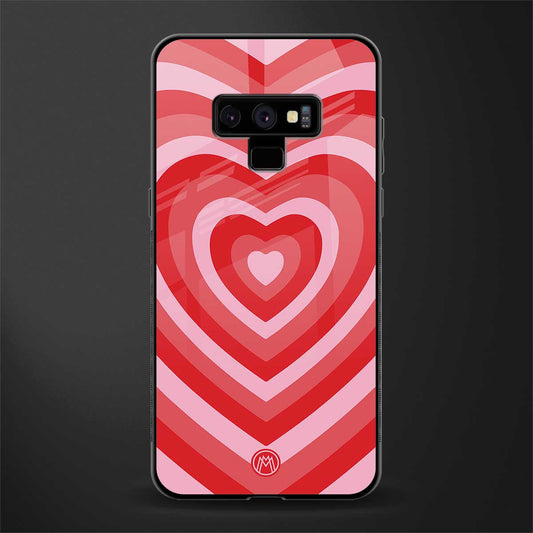 y2k red hearts aesthetic glass case for samsung galaxy note 9 image
