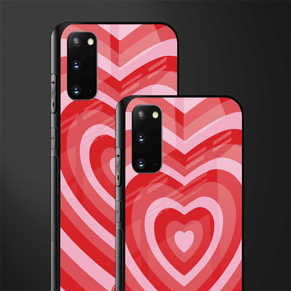 y2k red hearts aesthetic glass case for samsung galaxy s20 image-2