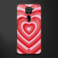 y2k red hearts aesthetic glass case for redmi note 9 image