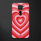 y2k red hearts aesthetic glass case for redmi note 9 image