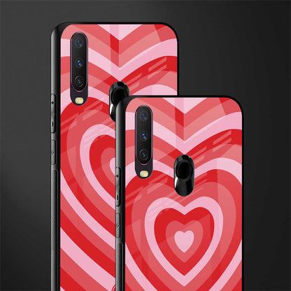 y2k red hearts aesthetic glass case for vivo y15 image-2