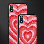 y2k red hearts aesthetic glass case for vivo y91i image-2