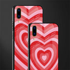 y2k red hearts aesthetic glass case for vivo v11 pro image-2