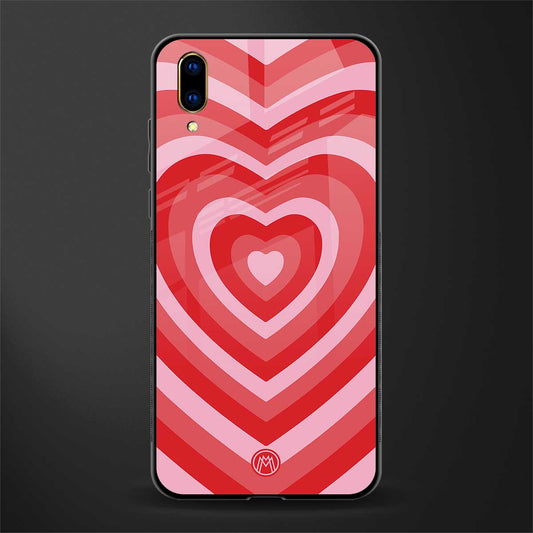 y2k red hearts aesthetic glass case for vivo v11 pro image