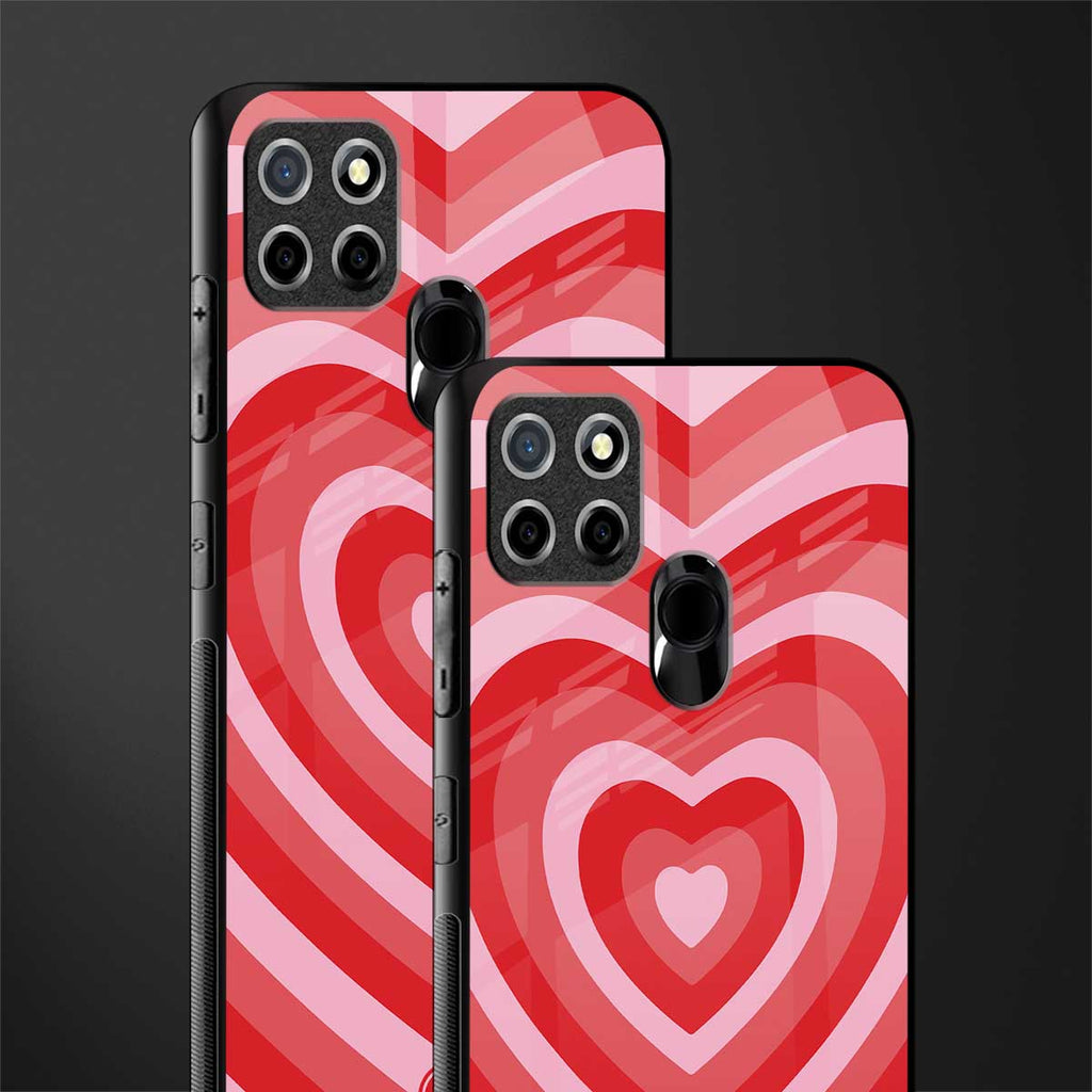 y2k red hearts aesthetic glass case for realme c25 realme c25s image-2