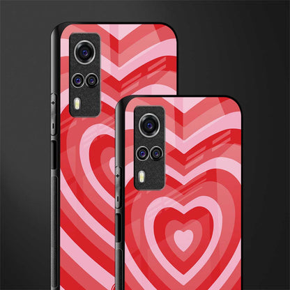 y2k red hearts aesthetic glass case for vivo y51 image-2