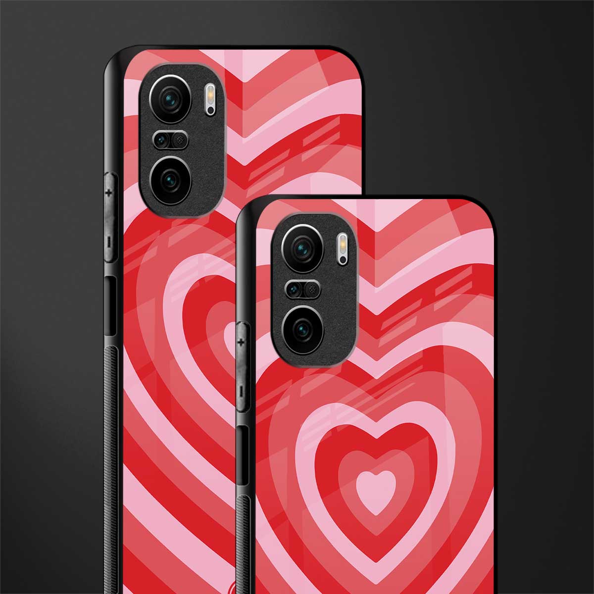 y2k red hearts aesthetic glass case for mi 11x 5g image-2