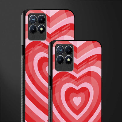 y2k red hearts aesthetic glass case for realme 8i image-2