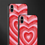 y2k red hearts aesthetic glass case for iphone xs max image-2