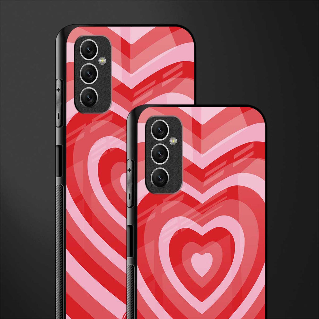 y2k red hearts aesthetic glass case for samsung galaxy m52 5g image-2