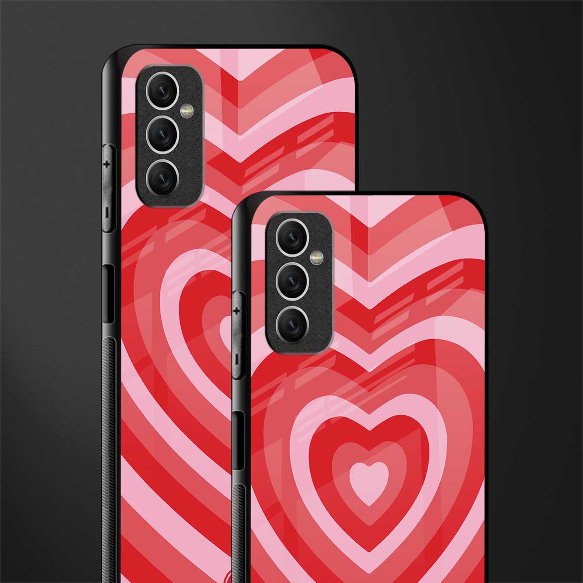 y2k red hearts aesthetic glass case for samsung galaxy m52 5g image-2