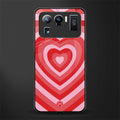 y2k red hearts aesthetic glass case for mi 11 ultra 5g image