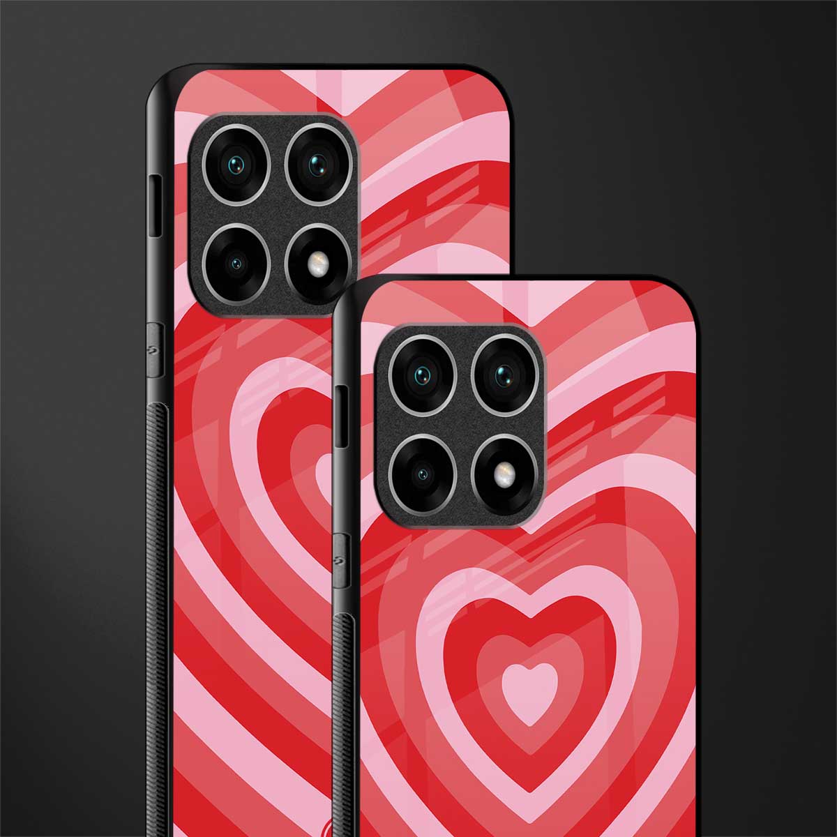 y2k red hearts aesthetic glass case for oneplus 10 pro 5g image-2