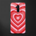 y2k red hearts aesthetic glass case for oneplus 7t pro image