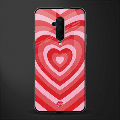 y2k red hearts aesthetic glass case for oneplus 7t pro image