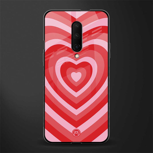 y2k red hearts aesthetic glass case for oneplus 7 pro image