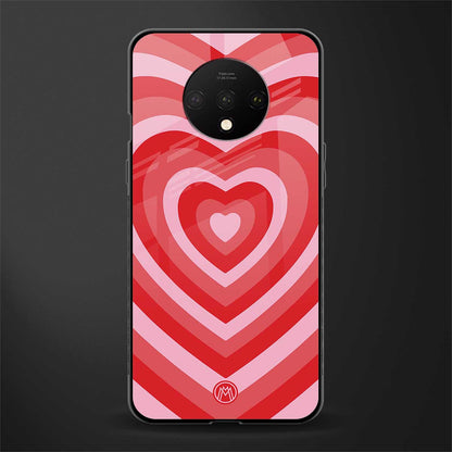 y2k red hearts aesthetic glass case for oneplus 7t image