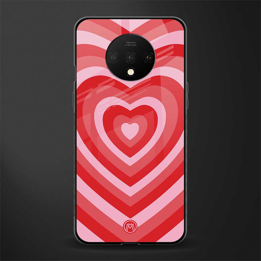 y2k red hearts aesthetic glass case for oneplus 7t image