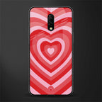y2k red hearts aesthetic glass case for oneplus 7 image