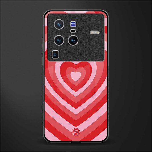 y2k red hearts aesthetic glass case for vivo x80 pro 5g image