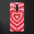 y2k red hearts aesthetic glass case for oneplus 8 pro image