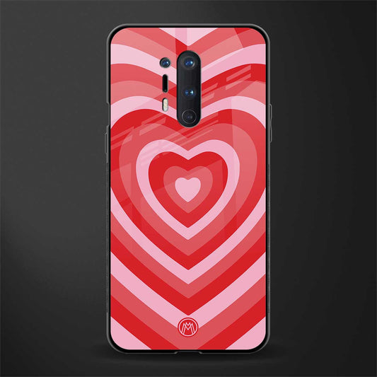 y2k red hearts aesthetic glass case for oneplus 8 pro image