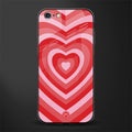 y2k red hearts aesthetic glass case for iphone 6 plus image