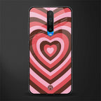 y2k red pink brown hearts aesthetic glass case for poco x2 image