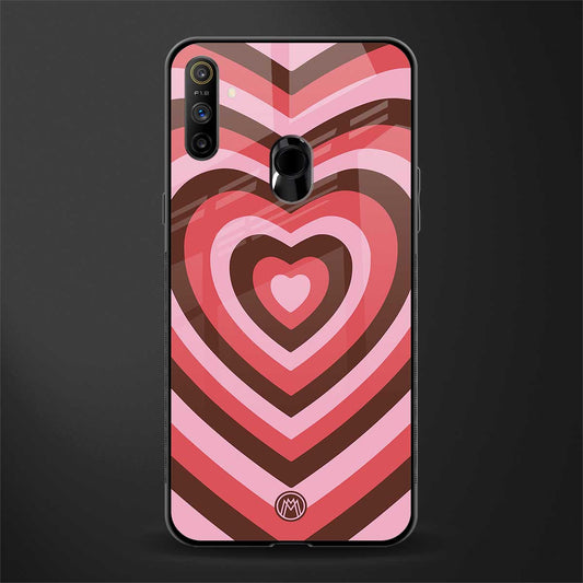 y2k red pink brown hearts aesthetic glass case for realme narzo 20a image