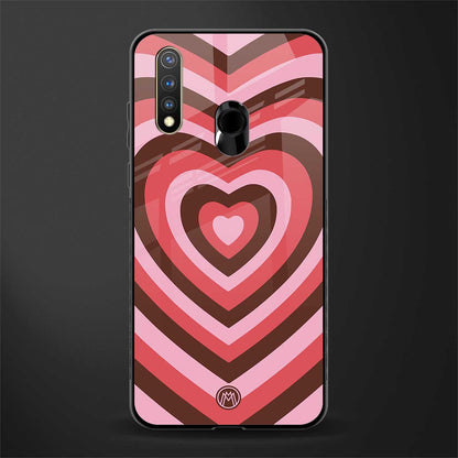y2k red pink brown hearts aesthetic glass case for vivo y19 image