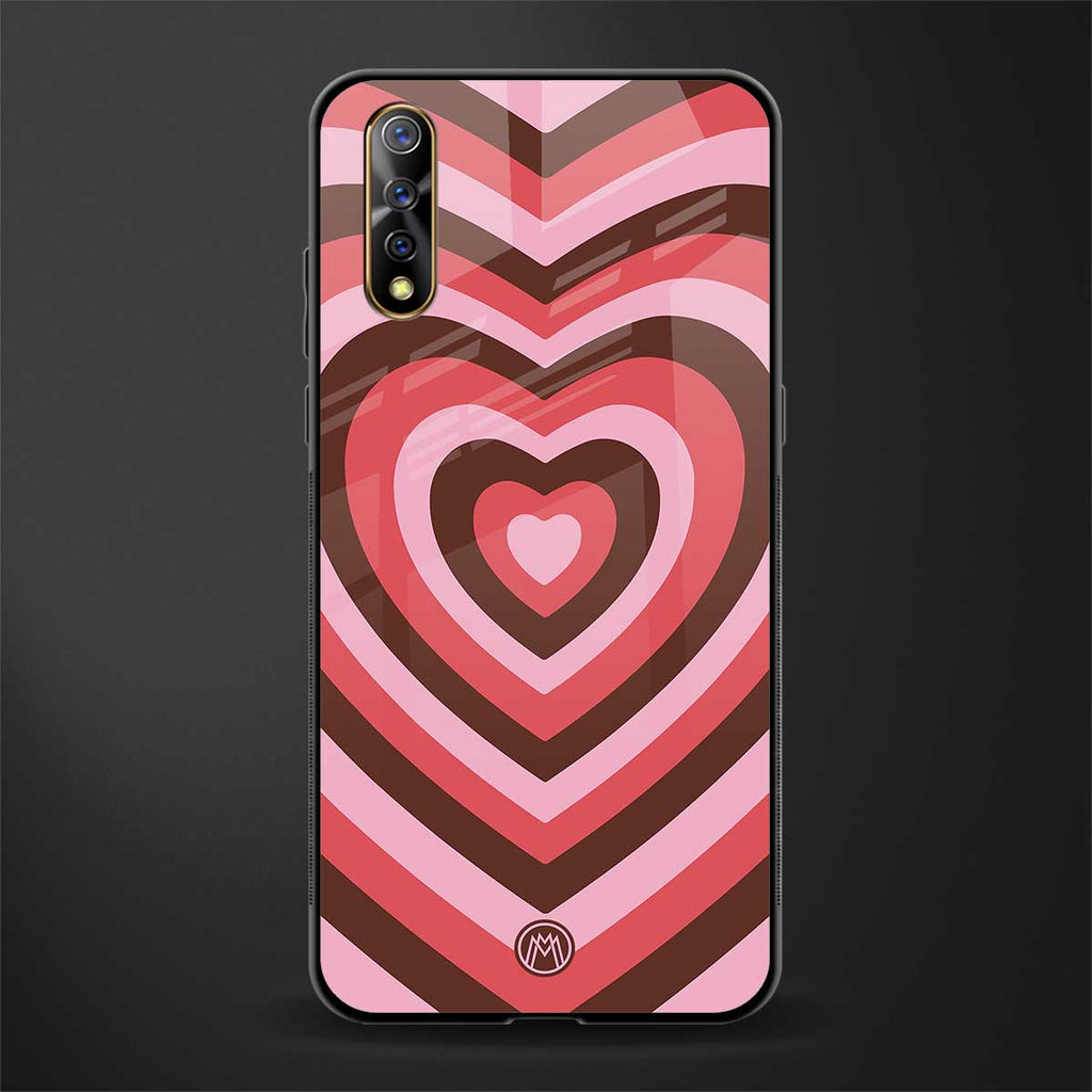 y2k red pink brown hearts aesthetic glass case for vivo z1x image
