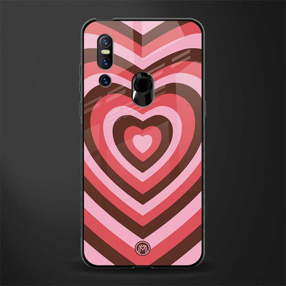 y2k red pink brown hearts aesthetic glass case for vivo v15 image