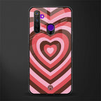 y2k red pink brown hearts aesthetic glass case for realme 5 pro image