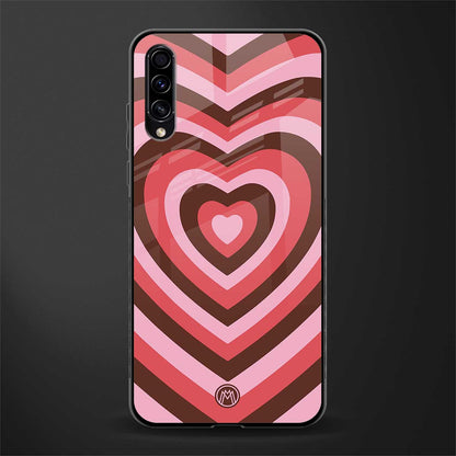 y2k red pink brown hearts aesthetic glass case for samsung galaxy a50s image