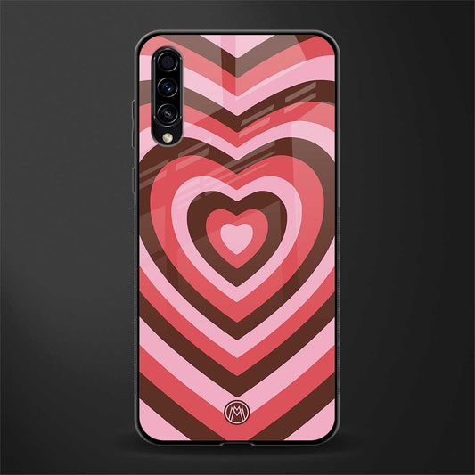 y2k red pink brown hearts aesthetic glass case for samsung galaxy a70 image