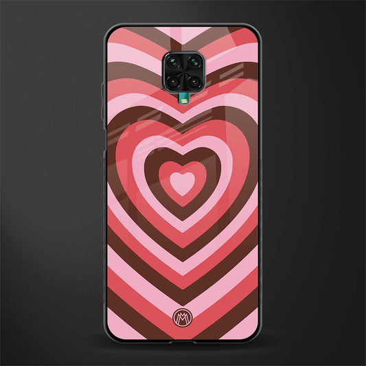 y2k red pink brown hearts aesthetic glass case for poco m2 pro image