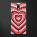 y2k red pink brown hearts aesthetic glass case for redmi 8a image