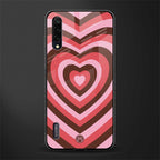 y2k red pink brown hearts aesthetic glass case for mi a3 redmi a3 image