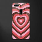 y2k red pink brown hearts aesthetic glass case for oppo a7 image