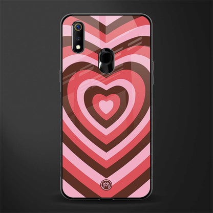 y2k red pink brown hearts aesthetic glass case for realme 3 pro image
