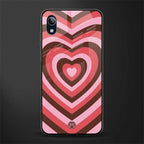 y2k red pink brown hearts aesthetic glass case for vivo y91i image