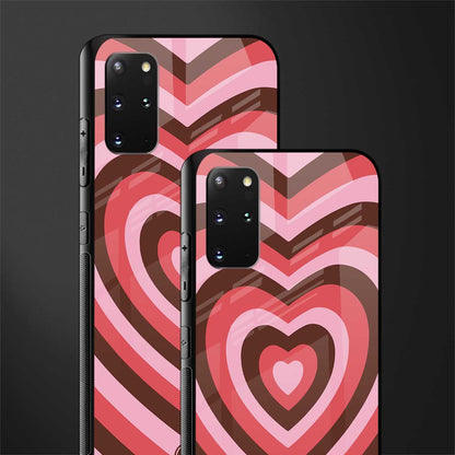 y2k red pink brown hearts aesthetic glass case for samsung galaxy s20 plus image-2