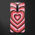 y2k red pink brown hearts aesthetic glass case for realme x2 pro image
