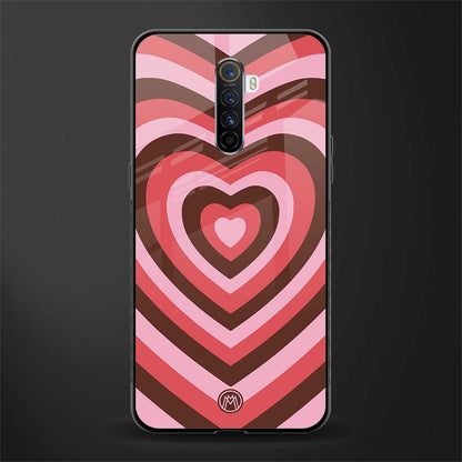 y2k red pink brown hearts aesthetic glass case for realme x2 pro image